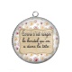 Pendentif Cabochon Argent - écrire c'est ranger le bordel qu'on a dans la tête