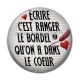 Cabochon Résine - écrire c'est ranger le bordel qu'on a dans la tête