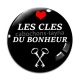 Cabochon Verre - les clés du bonheur