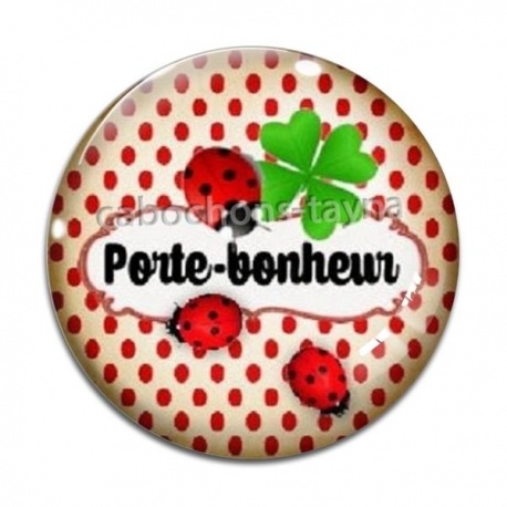 Cabochon Verre - porte bonheur