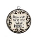 Pendentif Cabochon Argent - rien n'est facile mais tout est possible