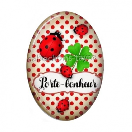 Cabochon Résine Ovale - porte bonheur