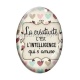 Cabochon Verre Ovale - la créativité c'est l'intelligence qui s'amuse