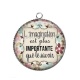 Pendentif Cabochon Argent - l'imagination est plus importante que le savoir