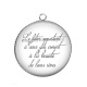 Pendentif Cabochon Argent - le futur appartient à ceux qui croient
