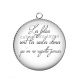 Pendentif Cabochon Argent - les folies sont les seules choses qu'on ne regrette jamais