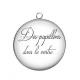 Pendentif Cabochon Argent - des papillons dans le ventre