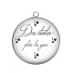 Pendentif Cabochon Argent - des étoiles pleins les yeux