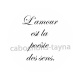 l'amour est la poésie des sens