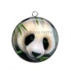 Pendentif Cabochon Argent - panda