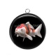 Pendentif Cabochon Argent - poisson