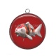 Pendentif Cabochon Argent - poisson