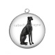 Pendentif Cabochon Argent - chien