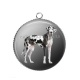 Pendentif Cabochon Argent - chien