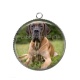 Pendentif Cabochon Argent - chien
