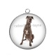 Pendentif Cabochon Argent - chien