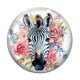Cabochon Verre - zèbre