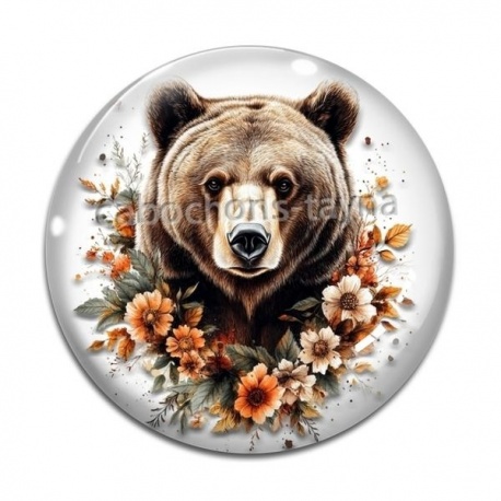 Cabochon Verre - ours
