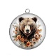 Pendentif Cabochon Argent - ours