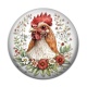 Cabochon Résine - poule