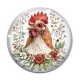 Cabochon Verre - poule