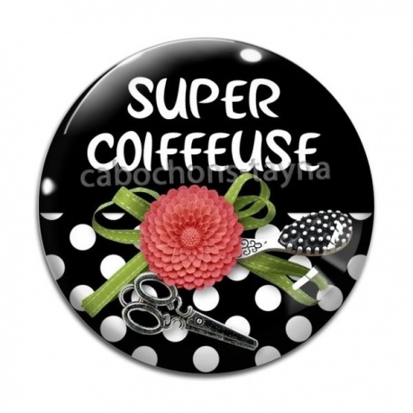 Cabochon Verre - super coiffeuse
