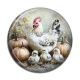 Cabochon Résine - poule