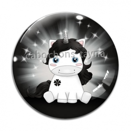 Cabochon Verre - licorne