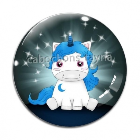 Cabochon Verre - licorne