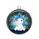 Pendentif Cabochon Argent - licorne
