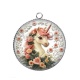 Pendentif Cabochon Argent - licorne