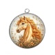 Pendentif Cabochon Argent - licorne