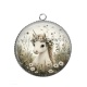 Pendentif Cabochon Argent - licorne