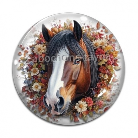 Cabochon Verre - cheval