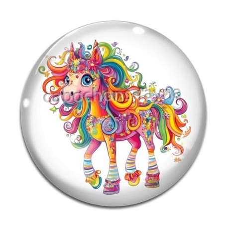 Cabochon Verre - cheval