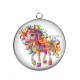 Pendentif Cabochon Argent - cheval