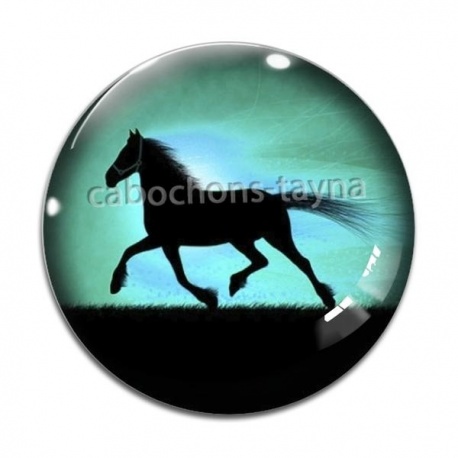 Cabochon Verre - cheval