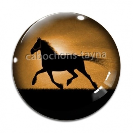 Cabochon Verre - cheval
