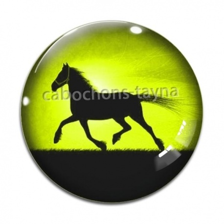 Cabochon Verre - cheval