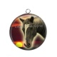 Pendentif Cabochon Argent - cheval