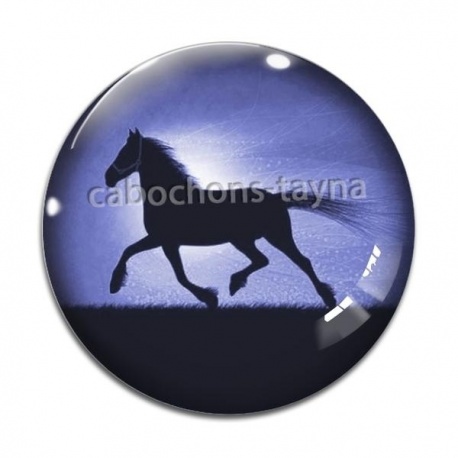 Cabochon Verre - cheval