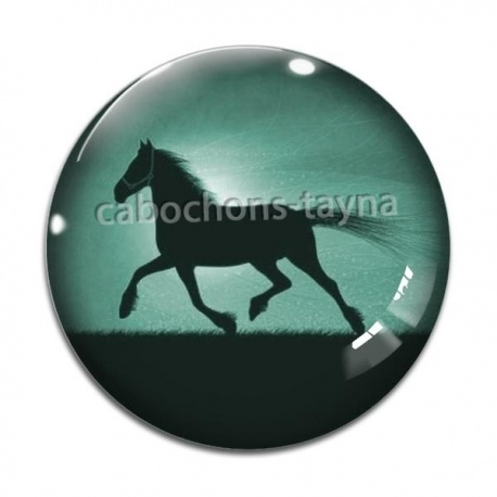 Cabochon Verre - cheval