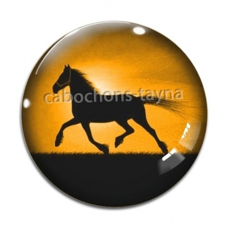 Cabochon Verre - cheval
