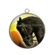 Pendentif Cabochon Argent - cheval