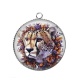Pendentif Cabochon Argent - guépard