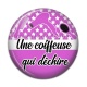 Cabochon Résine - une coiffeuse qui déchire