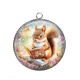 Pendentif Cabochon Argent - écureuil 