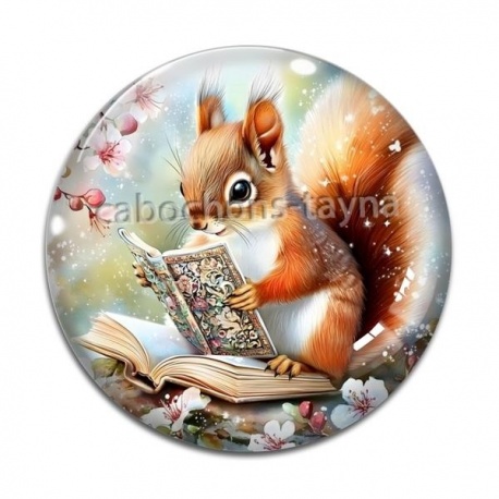 Cabochon Verre - écureuil 