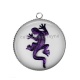 Pendentif Cabochon Argent - salamandre