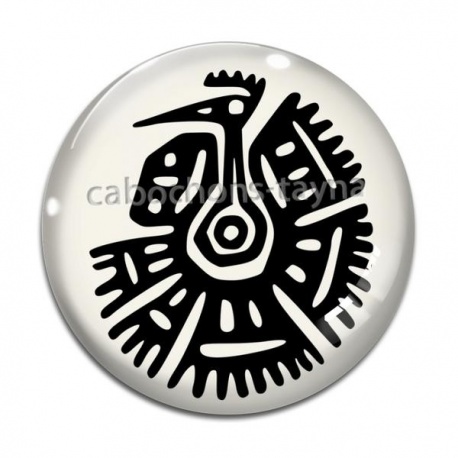 Cabochon Verre - oiseau